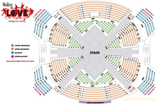 Mystere By Cirque Du Soleil Seating Chart